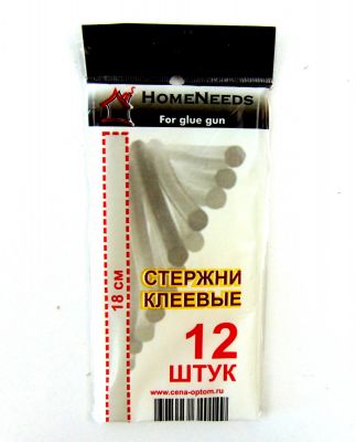 Стержни клеевые 12 шт.5 мм.18 см. ― cena-optom.ru - Всё по одной цене